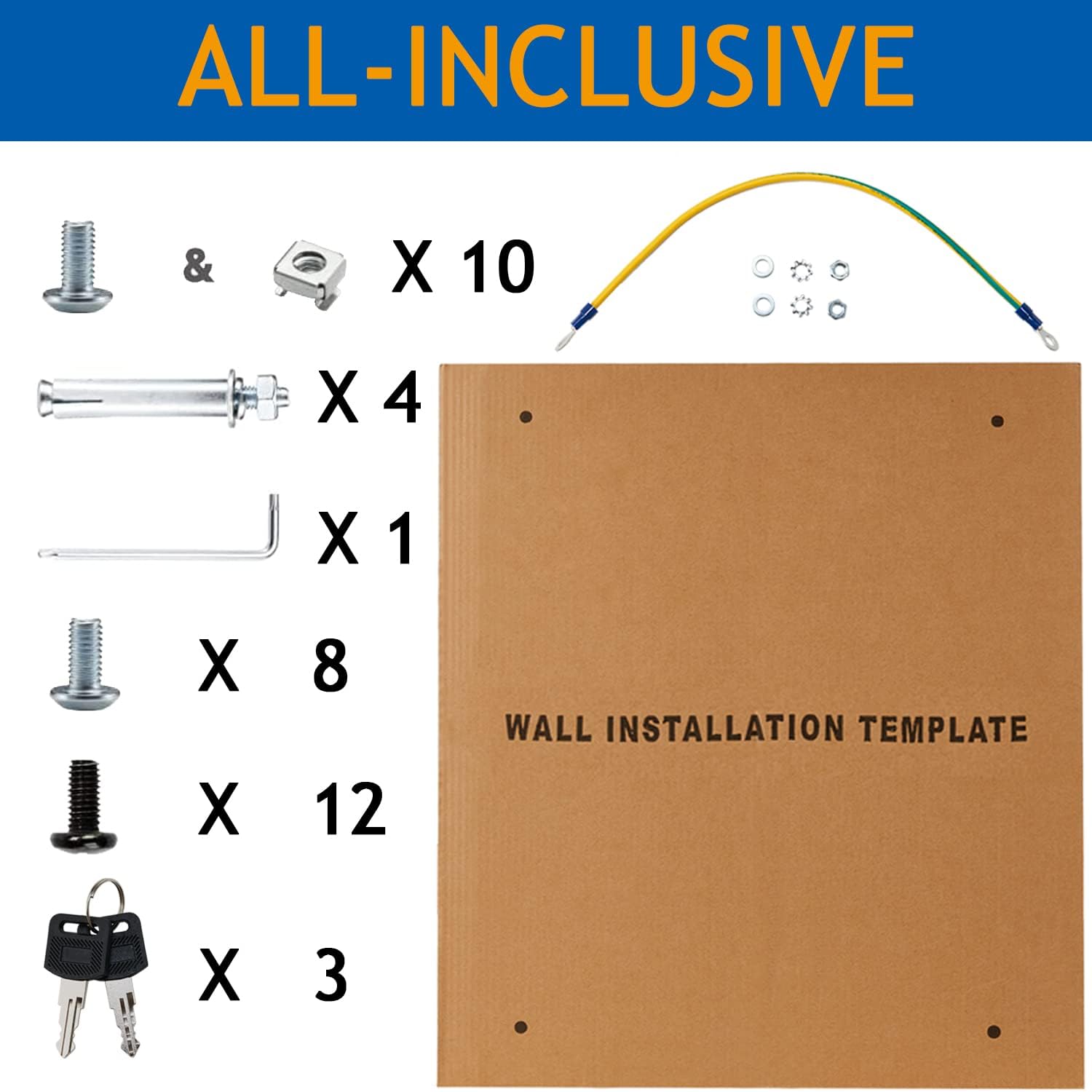 9U Wall Mount Server Cabinet Network Rack Enclosure Locking Glass Door