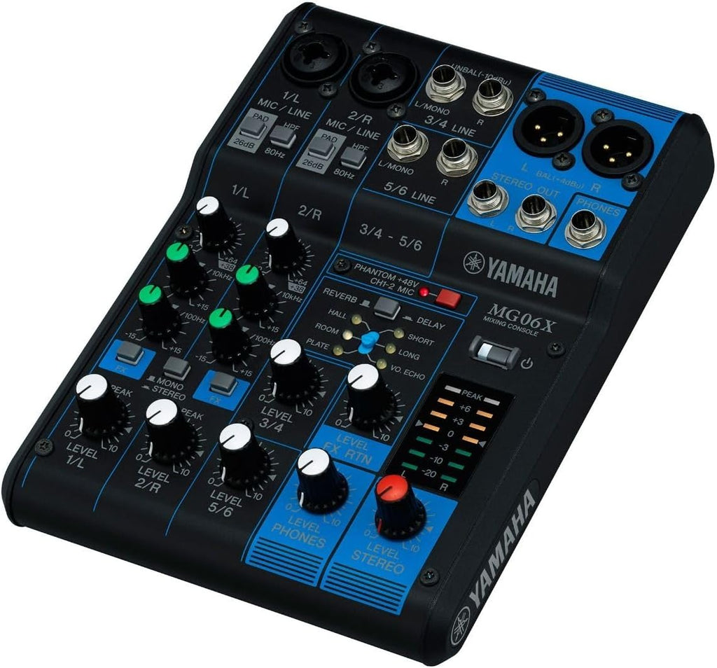YAMAHA MG06X 6-Input Compact Stereo Mixer with Effects