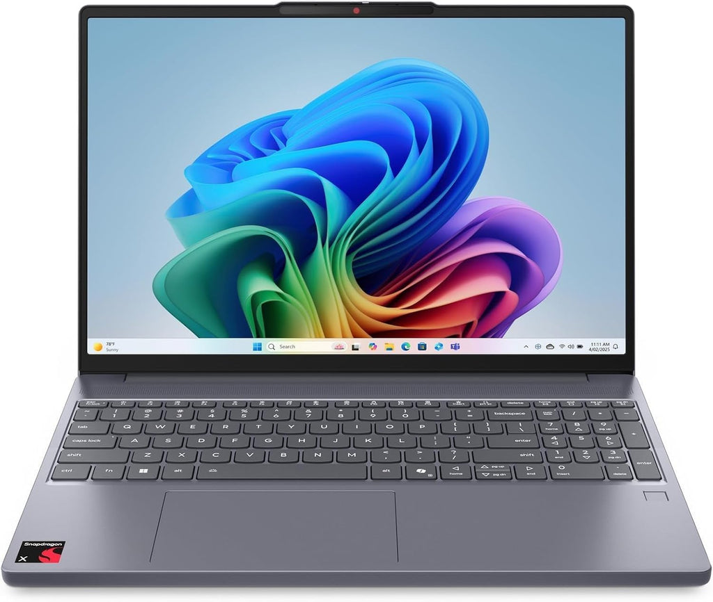 Lenovo IdeaPad Slim 3X Home Student Business Laptop 2025, 15.3' 2K (1920x1200) Touchscreen, 8-Core Snapdragon X X1-26-100, 16GB LPDDR5x RAM, 512GB SSD, FPReader, Wi-Fi 7, Webcam, Copilot Windows 11