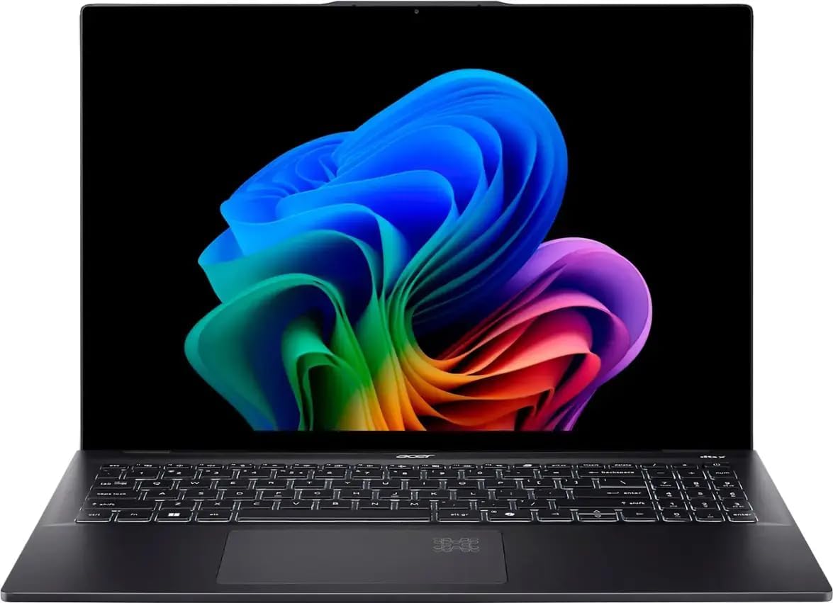 acer Swift 16 AI Laptop 2025 16' 2880x1800 OLED Touchscreen, Intel Core Ultra 7 256V, Intel Arc Graphics, 16GB LPDDR5, 1TB SSD, Backlit KB, Wi-Fi 7, 1440p QHD IR Camera, Copilot, Windows 11 Home