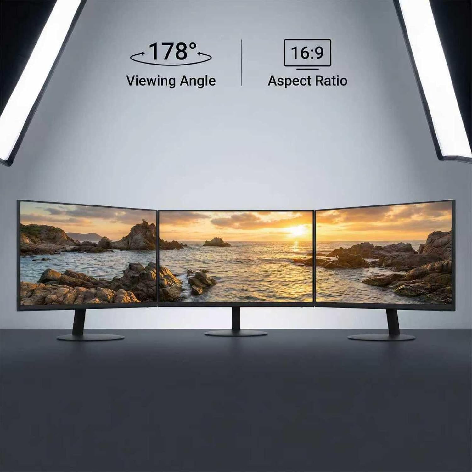 27 Inch Monitor - 1080P, VA, Full HD, Frameless, 100Hz, 1ms, Adaptive-Sync, for Working and Gaming, Low Blue Light, Flicker Free, HDMI, VESA Mountable (100x100mm)