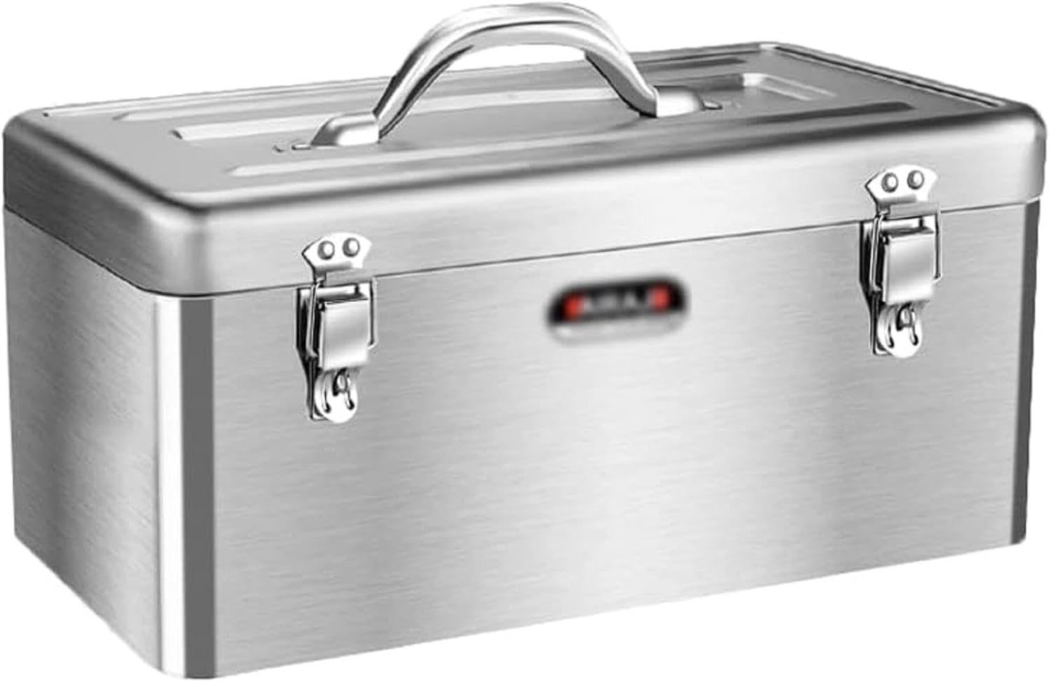 Stainless Steel Tool box,2 Layer Folding Multi-Function Tool box,with Removable Tool Tray and Lock Storage Box,Easy to Carry Hand Carry Tool Cases,for Tools Storage Household Hand Tool Box, Large