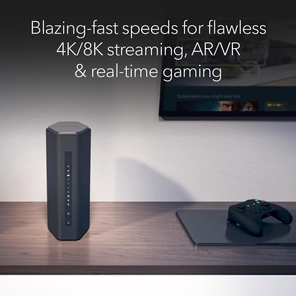 NETGEAR Nighthawk Tri-Band WiFi 7 Router (RS500) – Router Only, BE12000 Wireless Speed (up to 12 Gbps) - Covers up to 3,000 sq. ft., 120 Devices – 2.5 Gig Internet Port - Free Expert Help