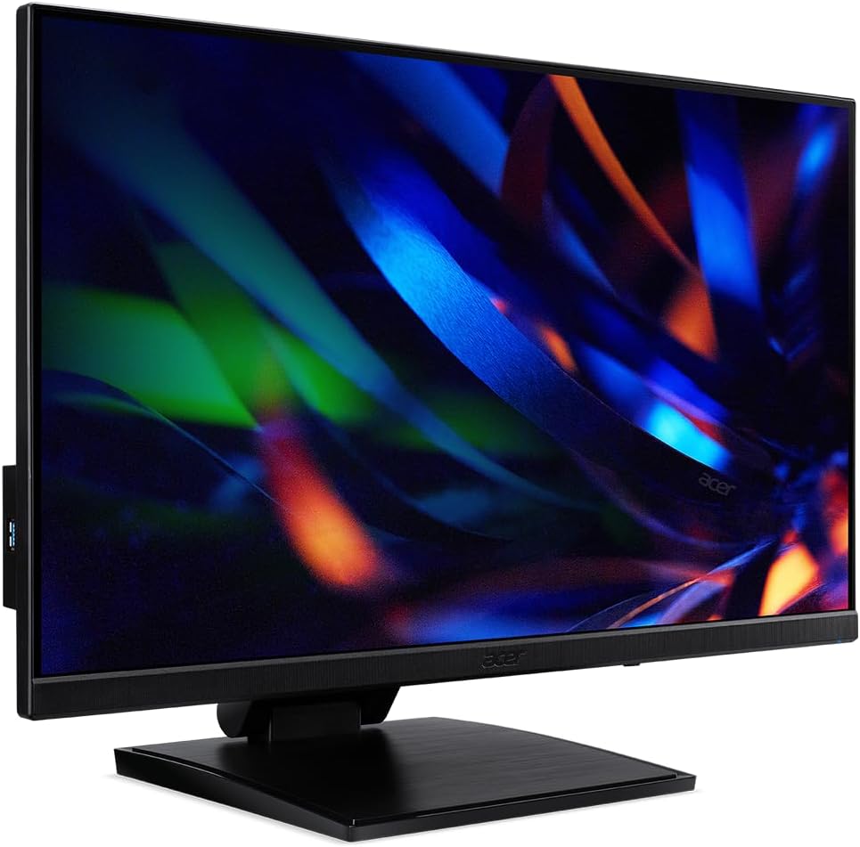 acer UT241Y Abmihuzx 23.8' IPS Full HD Touch Monitor | Adaptive-Sync Support (FreeSync Compatible) | 75Hz Refresh | 4ms | Tilt & Height Adjustment | 1 x USB 3.1 (Type-C), 1 x HDMI & 2 x USB 3.2 Ports