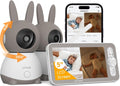 ieGeek 2K Split-Screen Baby Monitor, 5' Audio Baby Monitor with 2 Cameras, WiFi Smartphone Video Dual Camera, Night Vision, Motion & Cry Detection, Two Way Talk Temper &Humidity Sensor