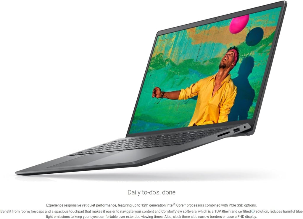 Dell 2023 Inspiron 15 Business Laptop, 15.6' 1920x1080 FHD, 12th Gen Intel i5-1235U 4.4 GHz,16G RAM, 512G SSD, Win 11 Pro, Webcam, Bluetooth, Carbon Black