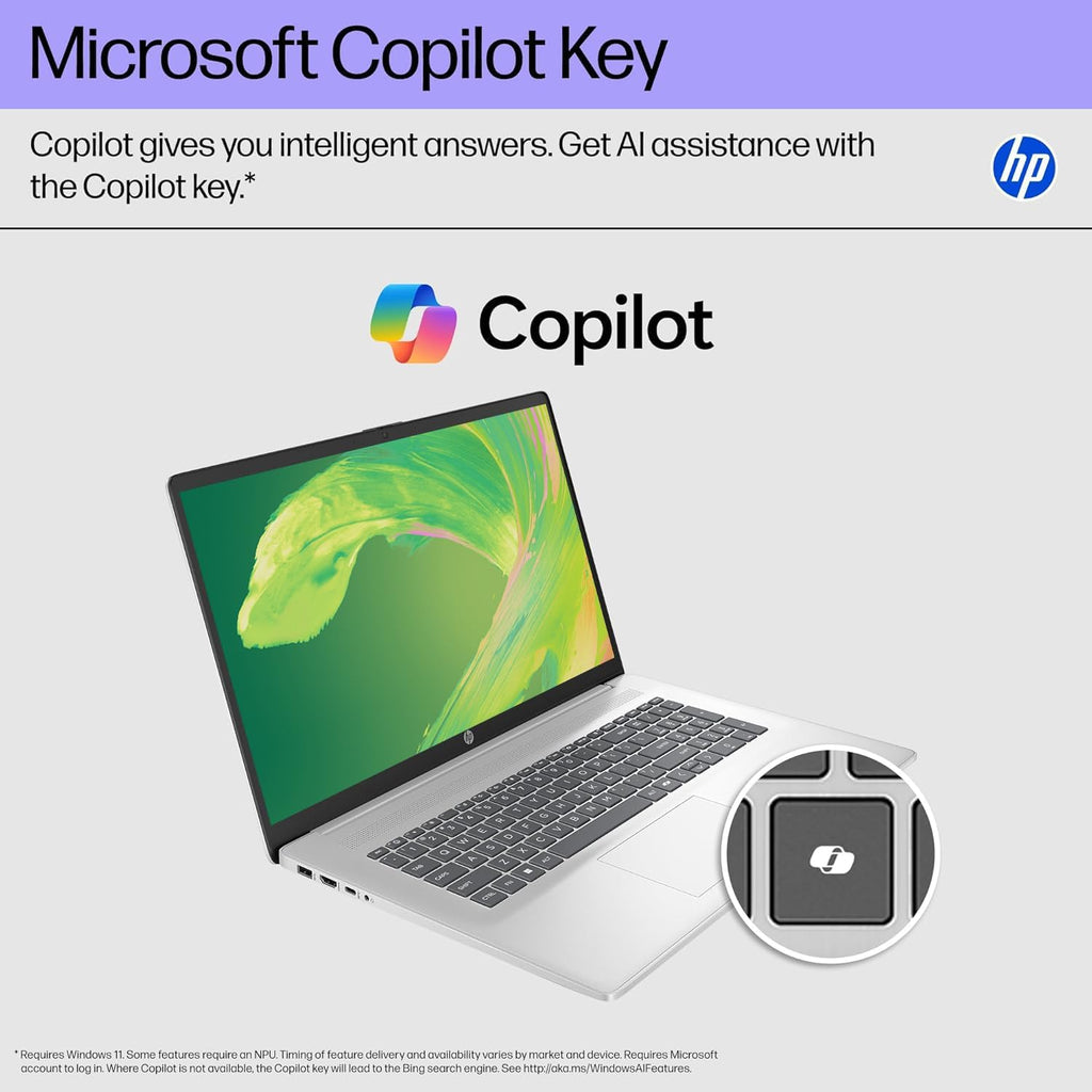 HP 17 Business Laptop 2025/2026 Edition, 17.3' FHD IPS Display, AMD 7000 Series Ryzen Processor (Beats Intel i7-1355U), Copilot Key, 16GB RAM, 512GB SSD, HDMI, Wi-Fi 6, Windows 11, WOWPC USB