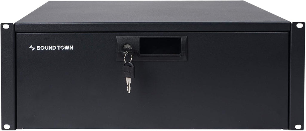 Sound Town 19-inch 4U Locking Rack Drawer, with Protection Foam (STRD-4D)