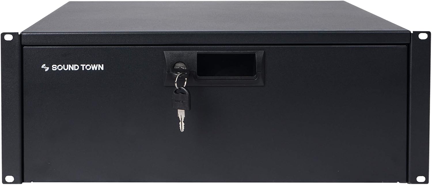 Sound Town 19-inch 4U Locking Rack Drawer, with Protection Foam (STRD-4D)