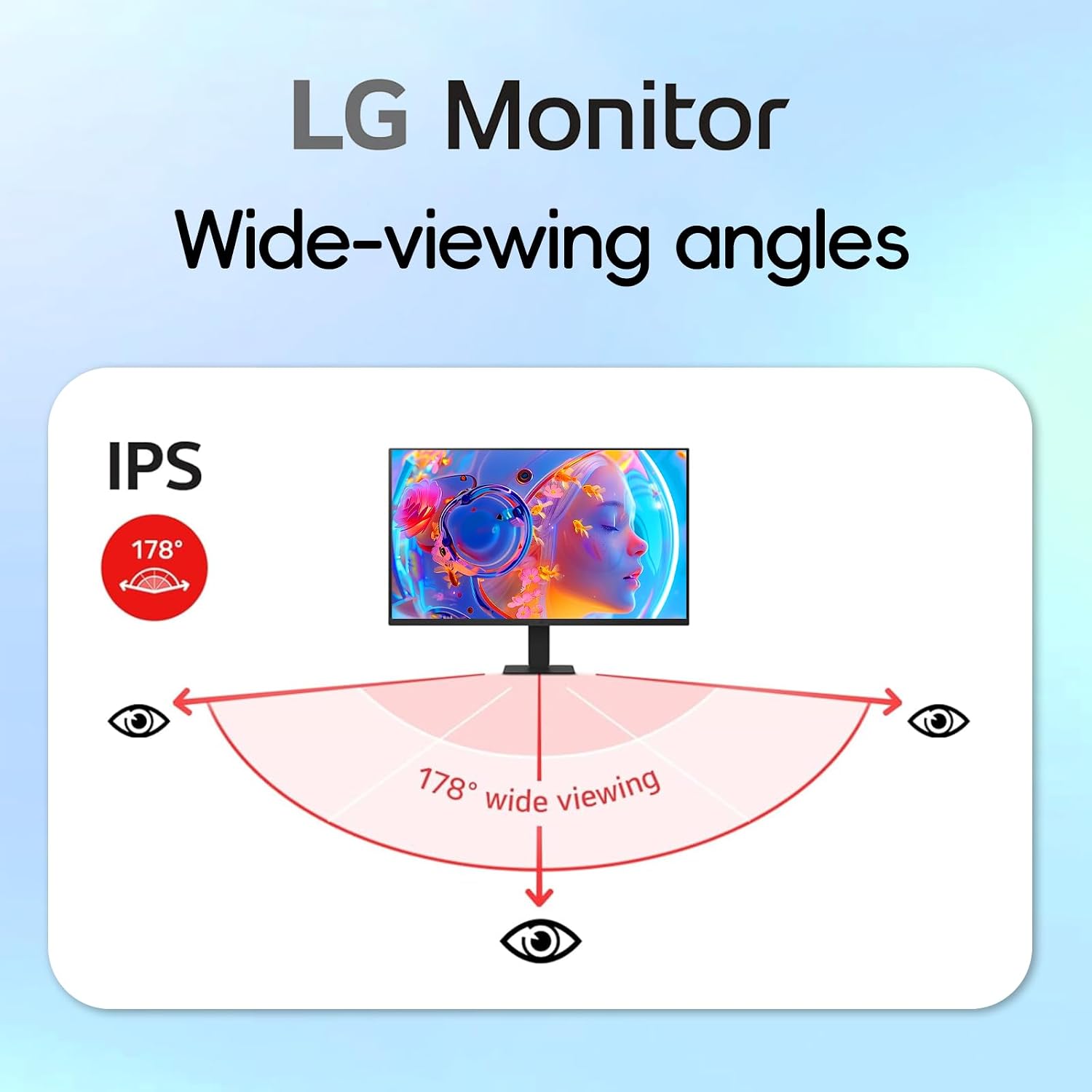 LG 27 inch Monitor, IPS QHD (2560 x 1440), 100Hz, 99% sRGB, HDR10, Black Stabilizer, HDMI, USB-C 15W PD, Dynamic Action Sync, Reader Mode, Flicker Safe, Virtually Borderless Design, Tilt Adjustment