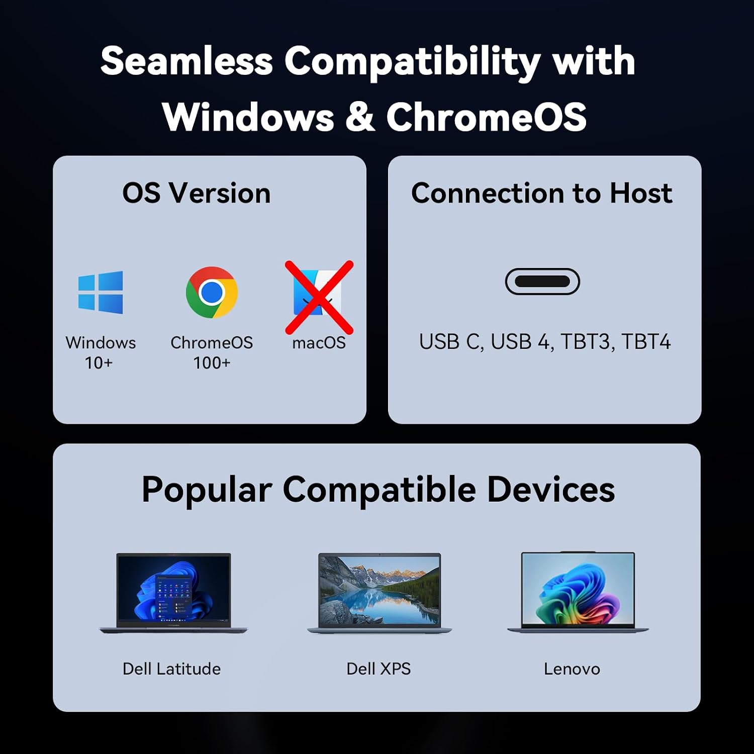 TobenONE Docking Station with Dual Monitor,4K@60Hz 2 HDMI,100W Power Supply, PD 3.0,6 USB,Gigabit Ethernet, Laptop Stand Vertically,for Windows,ChromeOS and More Space-Saving for Office/Home/Study