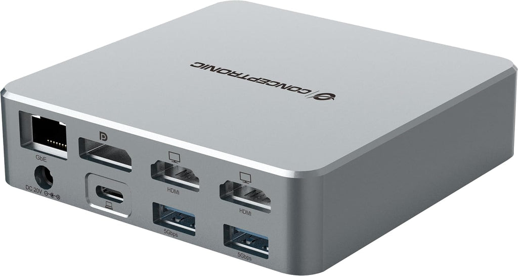 CONCEPTRONIC DONN25G 15-in-1 DisplayLink USB 3.2 Gen 2 Docking Station, Triple Display 4K60Hz