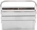 Metal Tool Box, 3-Layer 5-Tray Cantilever Tool Box Stainless Steel Portable Folding Auto Maintenance Storage Organizer Cantilever Toolbox for Garage Trunk(460 x 210 x 200mm)