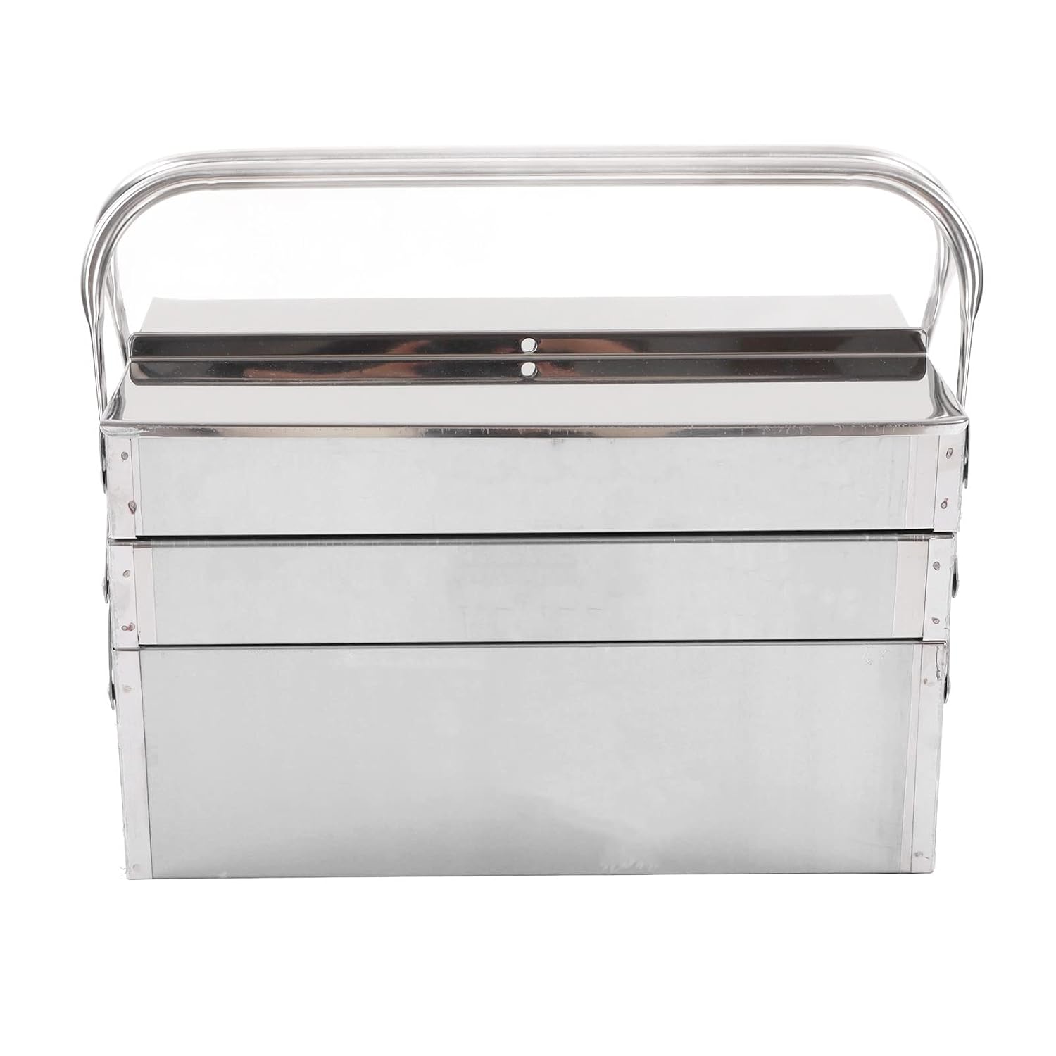 Naroote Metal Cantilever Tool Box, 3 Layer 5 Tray Rustproof Retractable Cantilever Tool Box Organizer Handheld Multifunctional for Workshops (460) (Naroote5vpfq8w6ye-13)