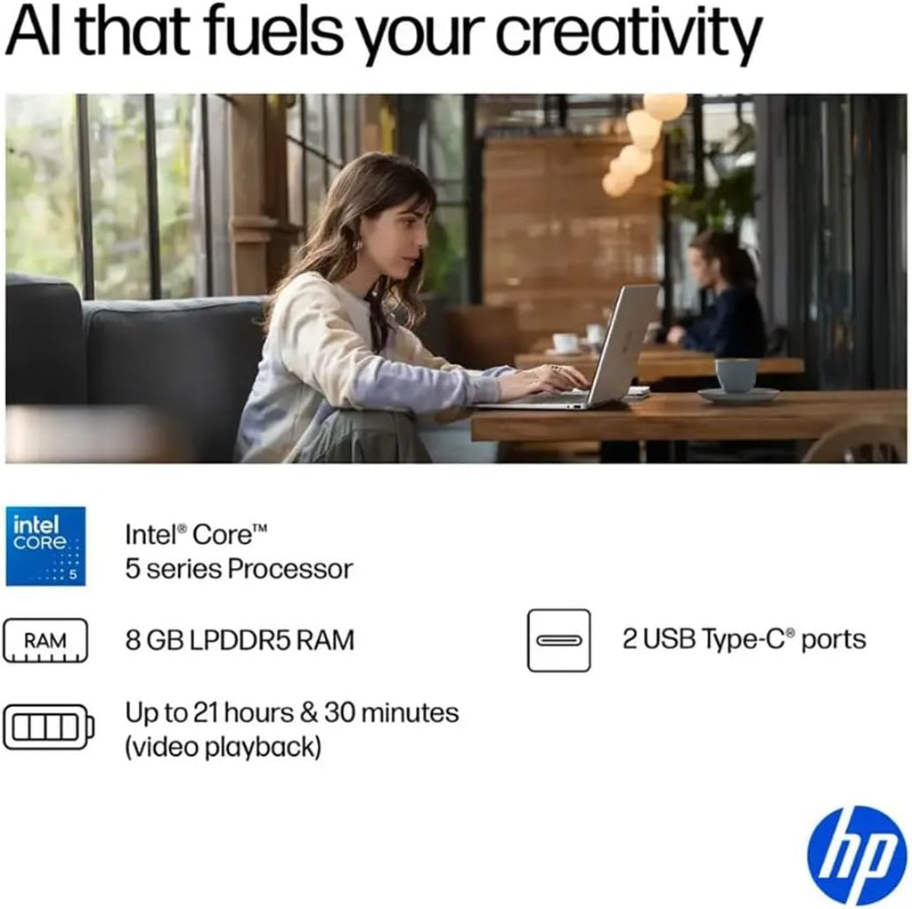 HP OmniBook 5 Flip (Next Gen Envy x360) 2-in-1 Laptop (14' 2K IPS Touchscreen, Intel 10-Core 5 120U (> i7-1255U), 8GB DDR5 RAM, 512GB SSD) for Business, Students, 5MP IR Webcam, Backlit, Win 11 Pro