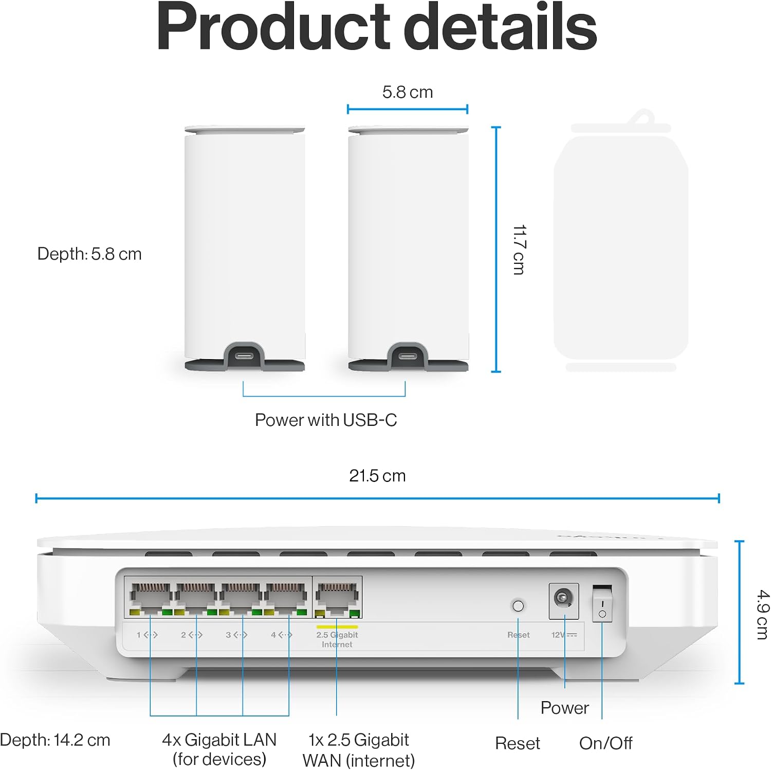 Linksys Multi-gig Micro Mesh WiFi 6 System | Connect 100+ Devices | Up to 5,000 Sq Ft | Speeds of up to 3.0 Gbps | 3Pk | No App Required | 2024 Release