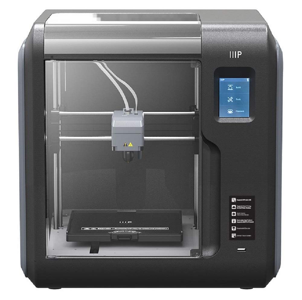 Monoprice Voxel 3D Printer - Fully Enclosed with Removable Heated Build Plate (150 x 150 x 150 mm) Touch Screen, 8GB And Wi-Fi, Black/Gray, Large