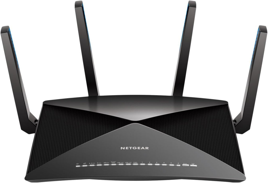 NETGEAR Nighthawk X10 Smart WiFi Router (R9000) - AD7200 Wireless Speed (up to 7200 Mbps) for 60Ghz WiFi Devices | Up to 2500 sq ft Coverage | 6 x 1G Ethernet, 1 x 10G SFP+, and 2 USB Ports