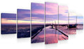 Startonight Huge Canvas Wall Art Purple Sea View - Large Framed Set of 7 40' x 95'