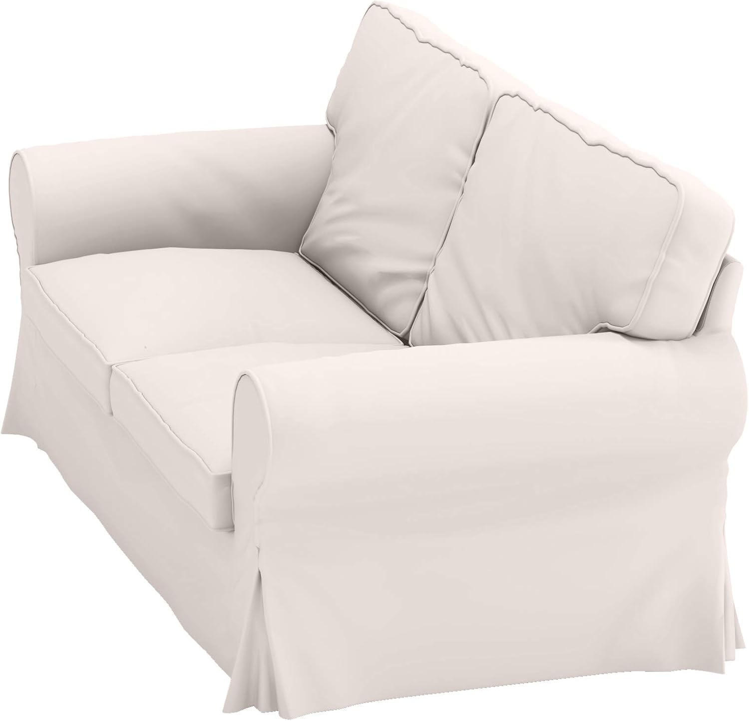 Heavy Duty UPPLAND (Not EKTORP) Sofa Cover Replacement Compatible with IKEA UPPLAND 3 Seat Sofa, Loveseat, Armchair, Sectional Corner, or Footstool Slipcover Only (Uppland 2 Polyester Beige)