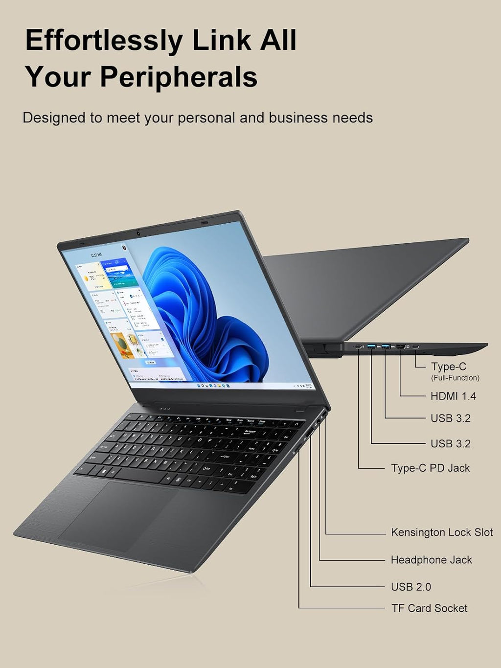 BLUEING Laptop Computer, 8GB RAM 256GB SSD, Laptop with Gold 6500Y (Beat 8100Y, Up to 3.4GHz), 14 Inch FHD IPS Display, Type-C, HDMI, USB3.2, BT5.2, WiFi 5, Laptops for Business & Student