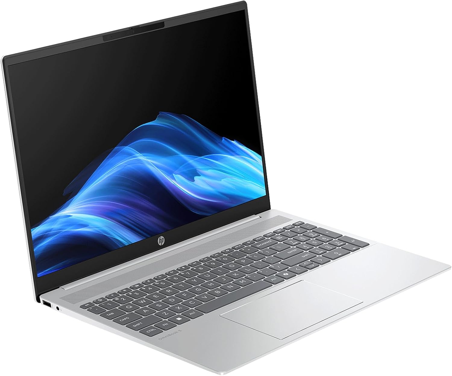 HP OmniBook 5 16 inch Next Gen AI PC Laptop, 2K IPS Touchscreen Display, Intel Core Ultra 7 255U, 16GB RAM, 512GB SSD, Windows 11 Home, WiFi 6E, Glacier Silver, w/Mytrix Accessory Lifetime Office
