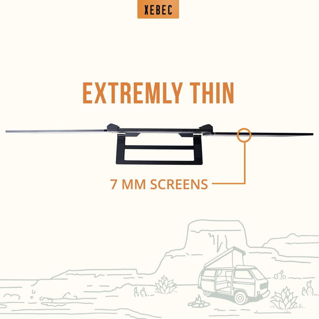 Xebec Tri-Screen 3 Laptop Screen Extender | Portable Monitor for Laptops 13″-18″ | Two 13.3 Inch Displays via One USB-C Cable | Plug and Play | Travel Case Included (Tri-Screen 3 for PC)