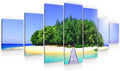 Startonight Huge Canvas Wall Art - Road to Island Beach Large Framed Set of 7 40' x 95'