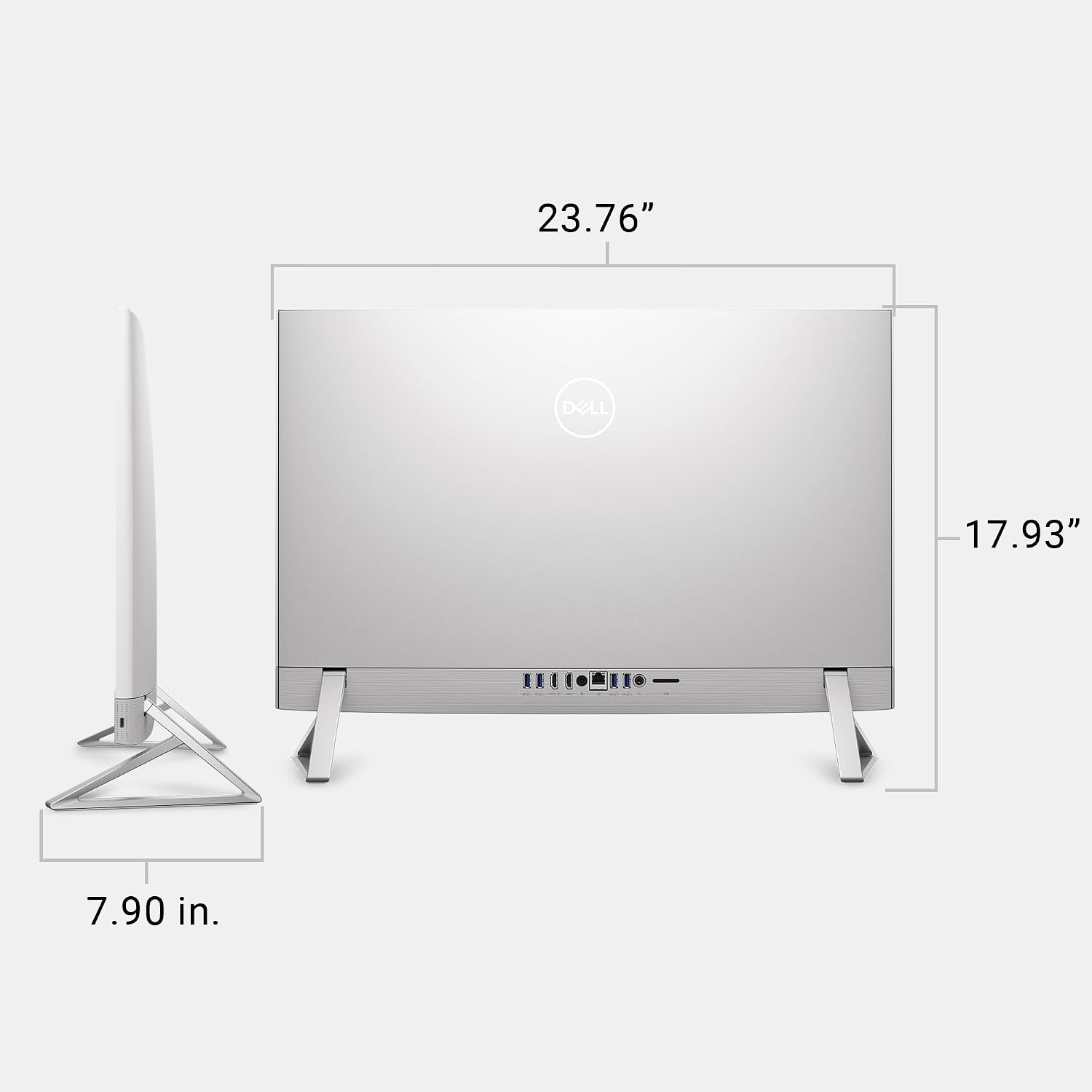 Dell 27 All-in-One Desktop ec27250-27-inch FHD (1920 x 1080) Display, Intel Core 5 Processor 120U, Intel Graphics, 16GB DDR5 RAM, 512GB SSD, Windows 11 Home, Onsite Service - White