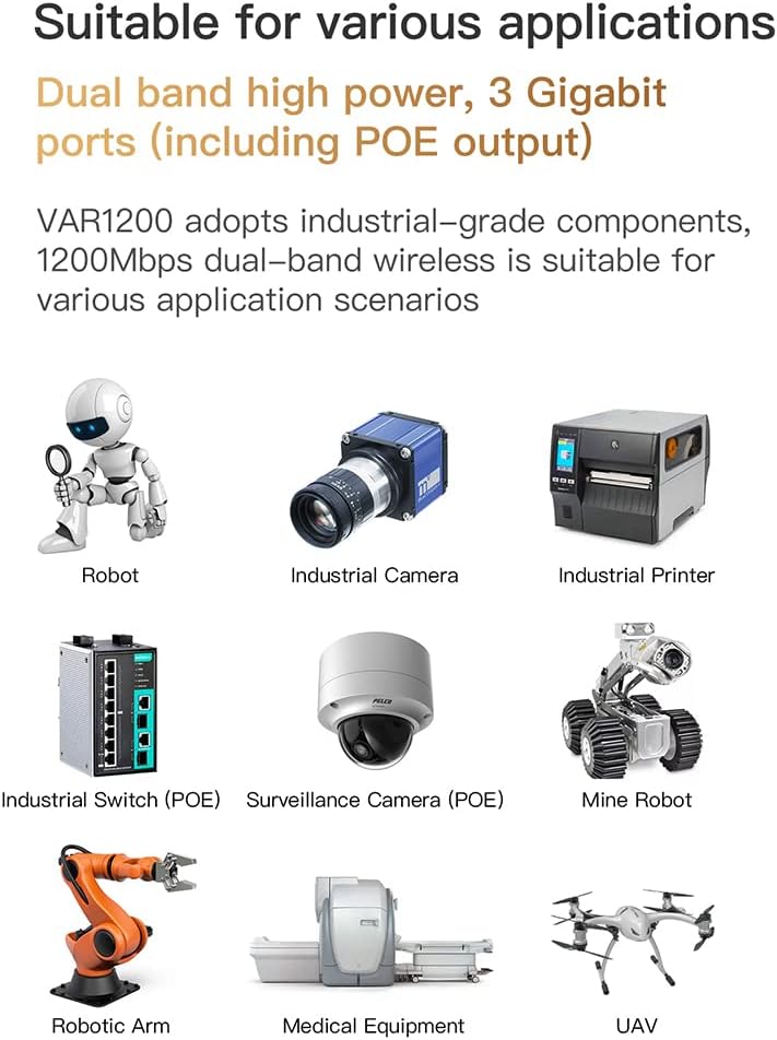 VBGO 5G WiFi Bridge Pair 5.8GHz Band Support Wireless Kit High Speed 1800Mbps Outdoor Connectivity Device High Bandwidth Applications Robust Performance for Reliable Internet Access