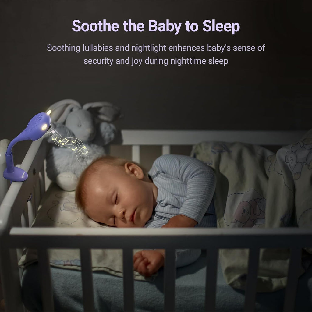 Baby Camera Monitor for AI Solution for Breathing Tracker, 2K HD Baby Monitor with Camera with Audio Video, Night Vision, Smartphone App, 2-Way Audio, Soothing Sound, No Monthly Fee Crib Mount