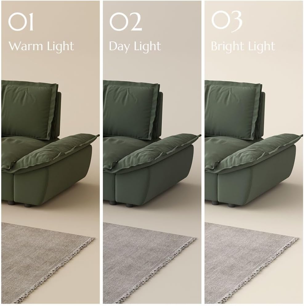 POVISON Oversized Modular Sectional Sailboat Sofa for Living Room with Adjustable Backrest Sectional Couches Large Deep Sofa Set 3 Seats Big Comfy Cloud Couch for House Office