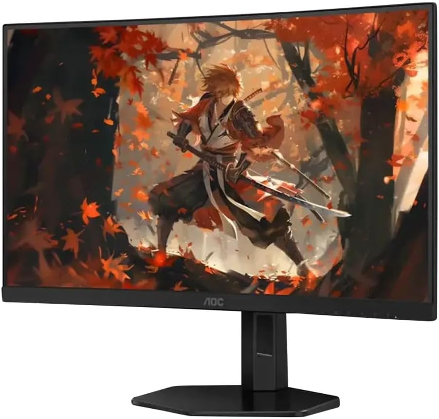 AOC CQ27G4ZX 27' 2K QHD (2560 x 1440) 300Hz Curved Screen Gaming Monitor，Adaptive Sync Compatible; HDR; DisplayPort HDMI; Frameless Design (Renewed)