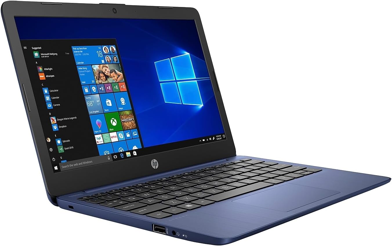 HP Stream 11' Laptop, Intel Celeron N4020, Intel UHD Graphics 600, 4 GB RAM, 64 GB SSD, Windows 11 Home in S Mode (11-ak0030nr, Royal Blue)
