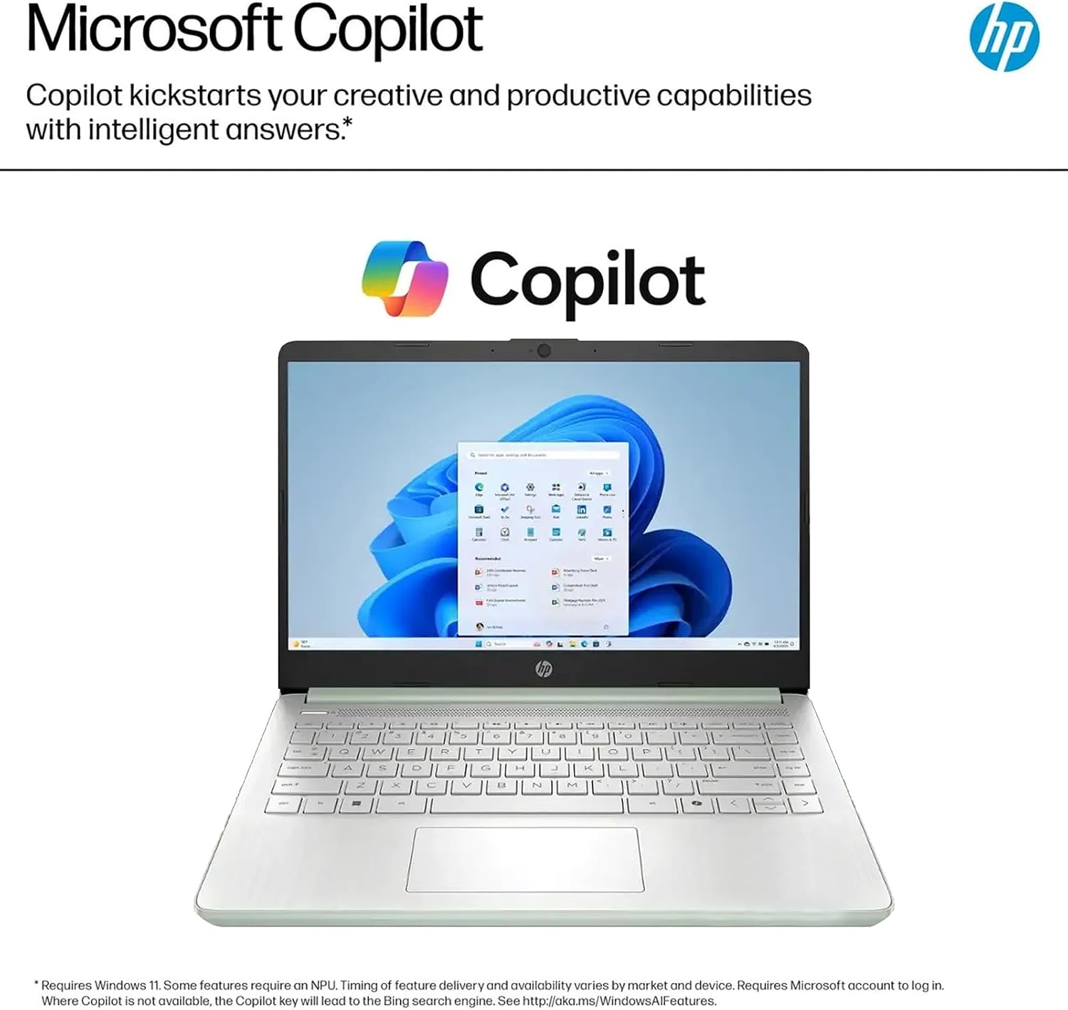HP 2025 14' Everyday Laptop for Student & Business - 16GB RAM, 128GB UFS & 256GB SD Card • Intel Quad-Core N150 Processor • Ai Copilot • Win11 Pro • 1 Year Office 365 • w/Accessories (Green)