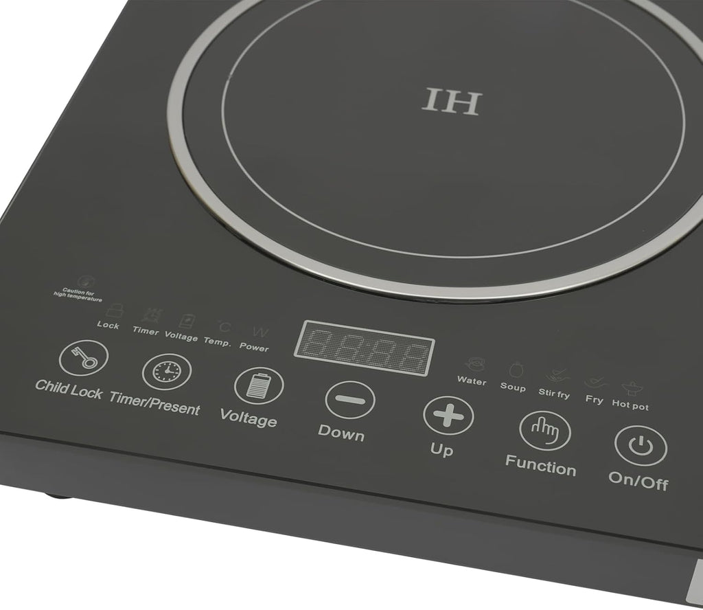 26 Inch Electric Cooktop 3 Burner 3000W, Built In Electric Stove 110V Electric Cooktop with Glass Metal Frame, Timer & Kid Safety Lock, Touch Control (2 burners)