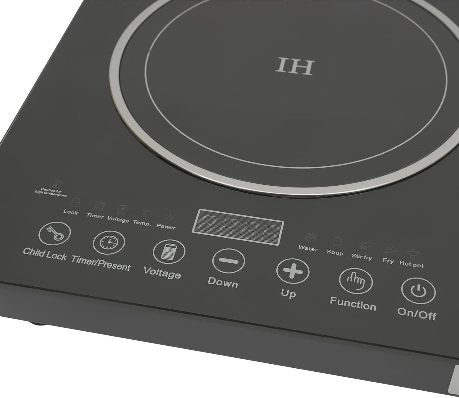 26 Inch Electric Cooktop 3 Burner 3000W, Built In Electric Stove 110V Electric Cooktop with Glass Metal Frame, Timer & Kid Safety Lock, Touch Control (2 burners)