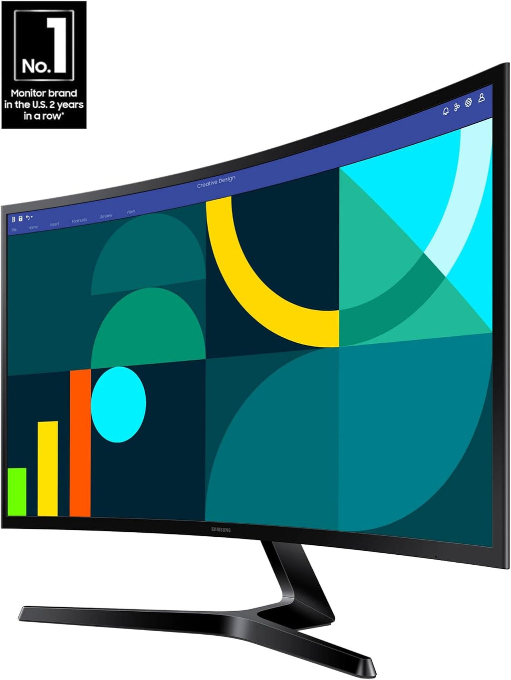 Samsung 27' Essential S3 (S36GD) Series FHD 1800R Curved Computer Monitor, 100Hz, Game Mode, Advanced Eye Comfort, HDMI and D-sub Ports, LS27D366GANXZA, 2024