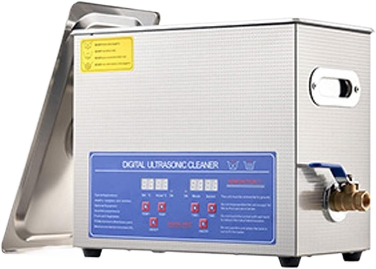 2/3/6/10/15/30L Ultrasonic Cleaner with Digital Timer and Heater, Stainless Steel, Ultrasonic Washing Machine Home Appliance (6L)