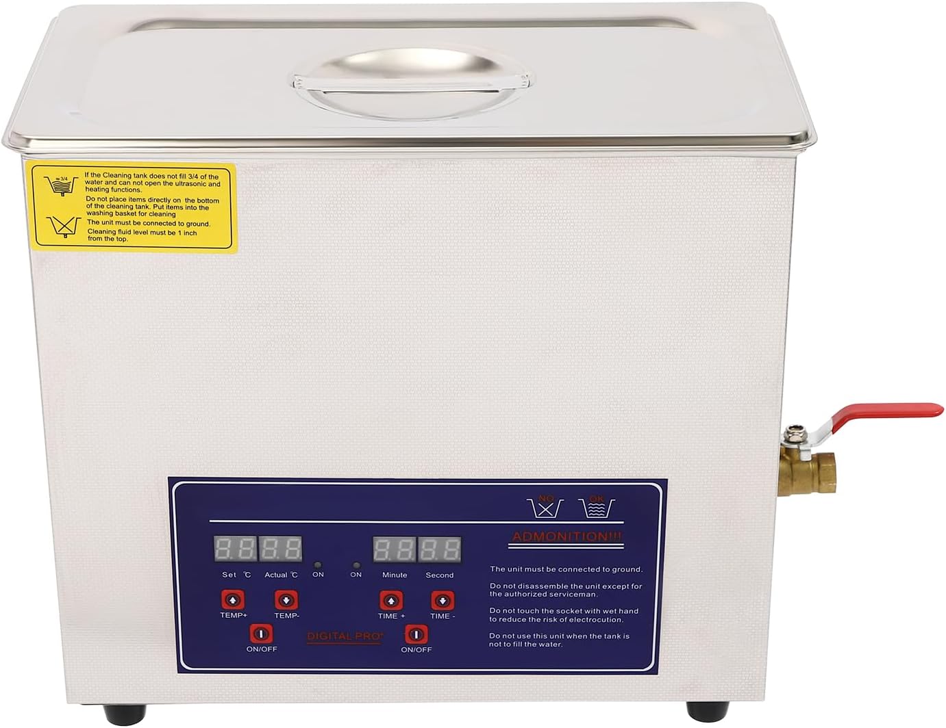 Ultrasonic Vinyl Cleaner 6.5L, 180W Adjustable Time&Temperature Ultrasonic Vinyl Cleaning Machine with LED Display, Large Capacity Ultrasonic Records Cleaner with Drying Rack for Home Store