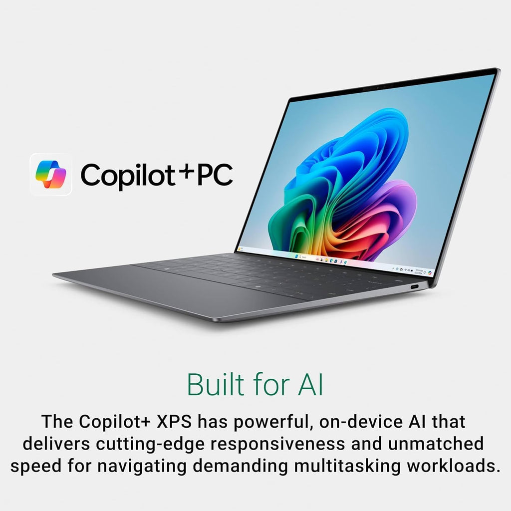 Dell XPS 13 9345 Laptop, Copilot+ AI PC (13.4' FHD+ 120Hz, Snapdragon X Plus (> Intel i7-1355U), 16GB 8448MT/s RAM, 512GB SSD), Thin & Light, 27 Hours Battery Life, IR Webcam, Wi-Fi 7, Win 11 Pro