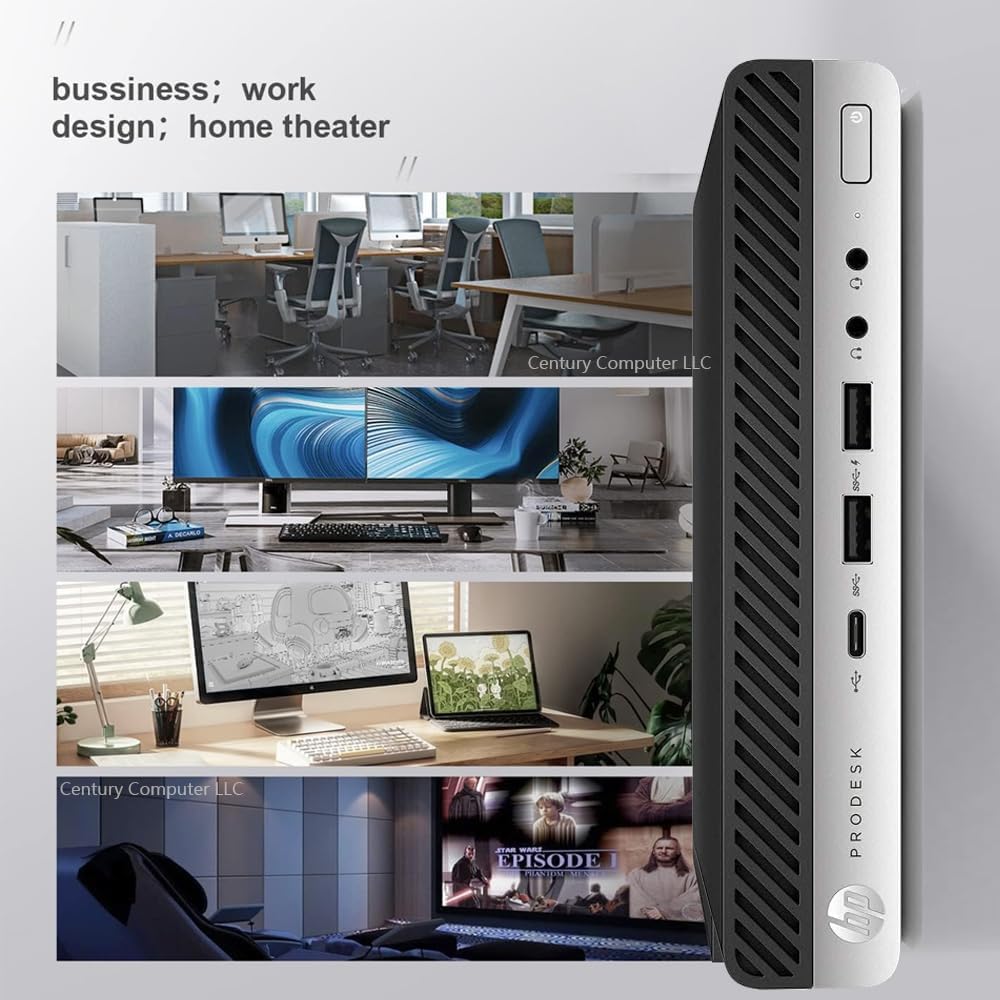 HP ProDesk 600 G3 Desktop Mini Business PC with 21.5' FHD Monitor, Intel Quad Core i5-6500T, 16GB DDR4 RAM, 256GB SSD, DisplayPort, WiFi, BT, Windows 11 Pro(Renewed)