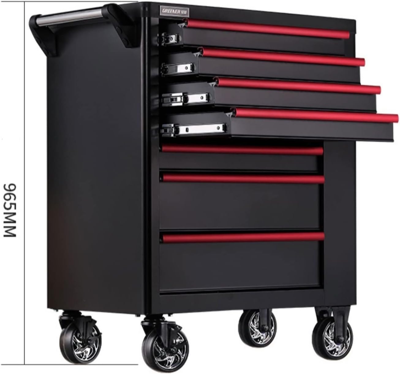 Portable Tool Box Tool Box/Tool Cabinet, Side Tool Storage Cabinet Heavy Duty Cart Steel Rolling Tool Box with 7 Lockable Drawers Small Parts Box