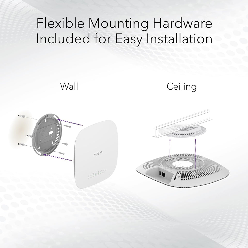 NETGEAR Cloud Managed Wireless Access Point (WAX615PA) - WiFi 6 Dual-Band AX3000 Speed | Up to 256 Client Devices | 802.11ax | Insight Remote Management | PoE+ Powered or Included AC Adapter