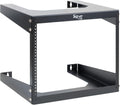 ICC 8U Wall Mount 19″ Open Frame Server Rack – 18″ Deep Cold-Rolled Steel, 125 lb Load Capacity – Network Rack for Patch Panels, Switches, AV, IT & Telecom Equipment Installations