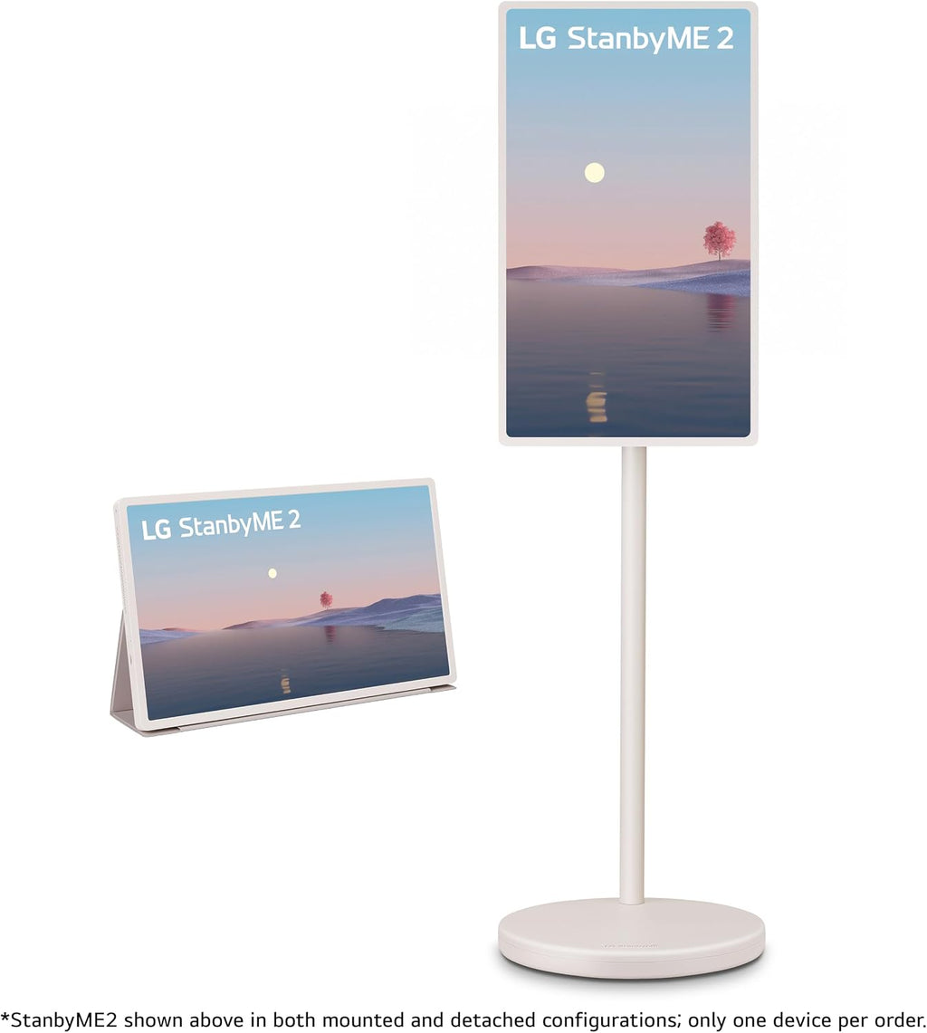 LG 27-Inch StanbyME 2 with Folio Cover, Portable Touch Screen, Dolby Vision, HDR10, Filmmaker Mode, Built-in Battery, Full Swivel Rotation (27LX6TYGA, 2025)