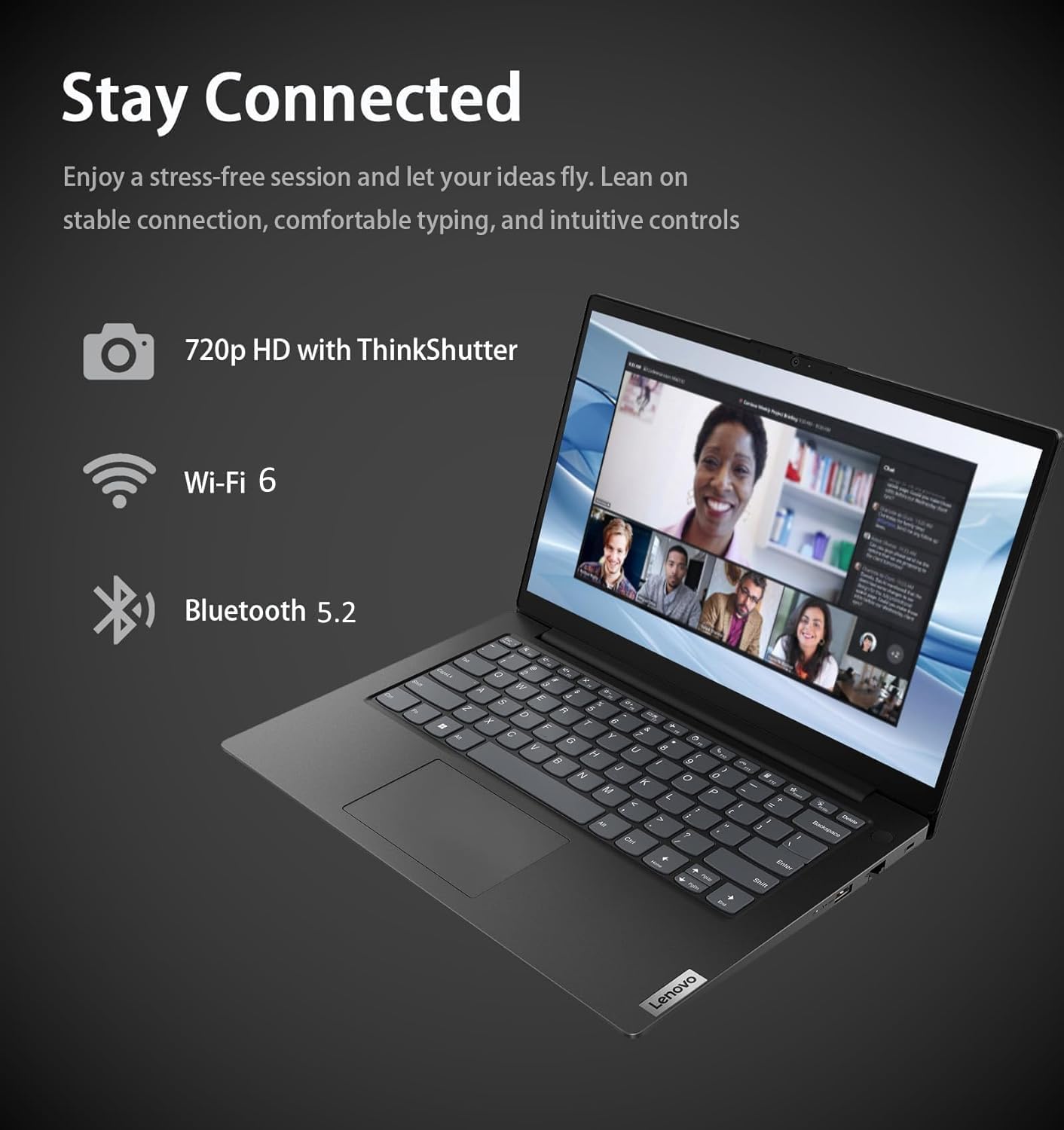 Lenovo V14 Gen 4 Business Laptop (14' FHD Anti-Glare, Intel 10-Core i7-13620H, 16GB RAM, 512GB SSD), Webcam with Privacy Shutter, Ethernet, HDMI, Win 11 Pro (Renewed)