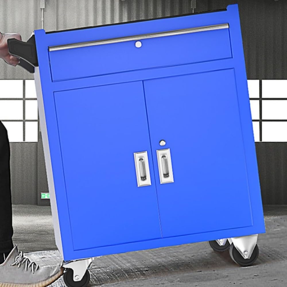 Tool Box Multi Functional Car Repair Handcart, Mobile Thick Drawer Tool Cabinet, Workshop Toolbox 80 Centimeters High Tool Storage(Black)