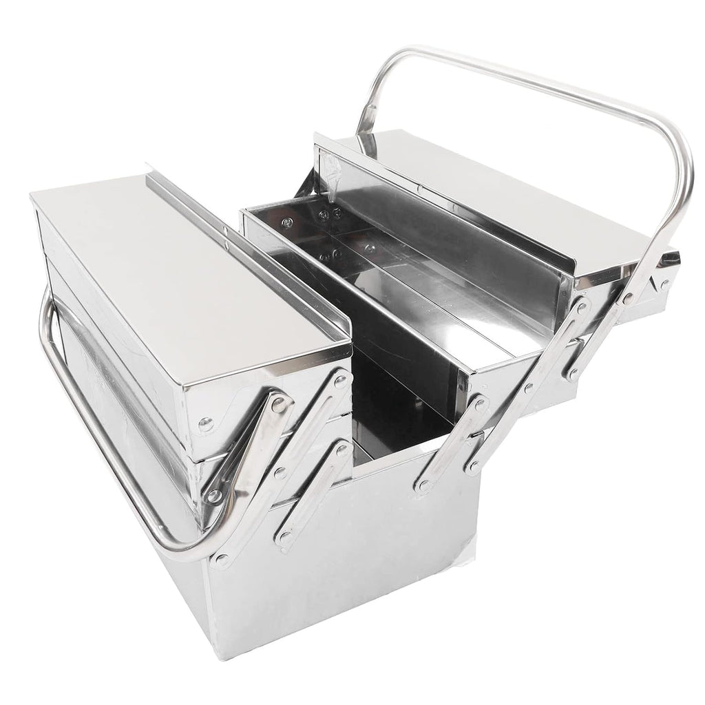 Naroote Metal Cantilever Tool Box, 3 Layer 5 Tray Rustproof Retractable Cantilever Tool Box Organizer Handheld Multifunctional for Workshops (460) (Naroote5vpfq8w6ye-13)