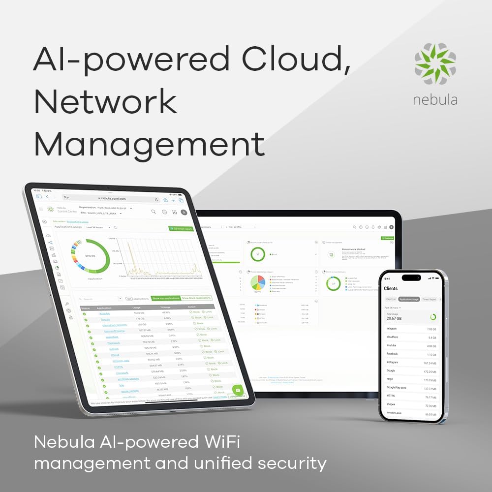 Zyxel WiFi 7 BE6500 Wireless Dual-Radio Access Point | PoE+ or USB Type C Powered (not Included) | Cloud, App or Direct Management | TAA Compliant [NWA110BE]